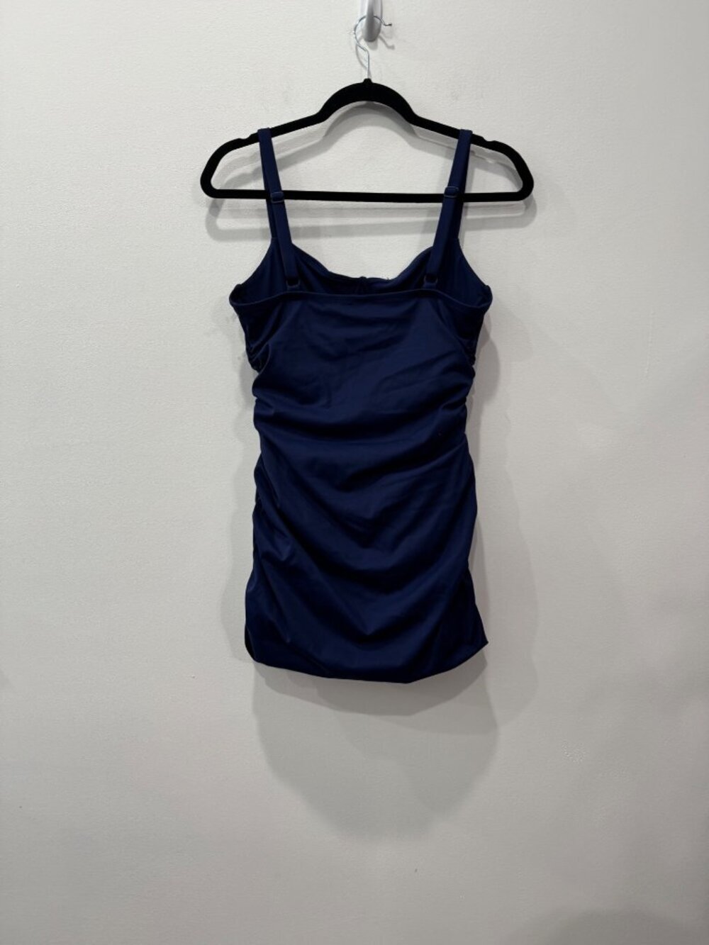 New Skims Women's Size M Midnight Blue Sculpting Ruched One-Piece Swimdress - Picture 11 of 16